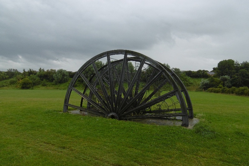 Memorial winding gear standing on the site of the former Ryhope Colliery.