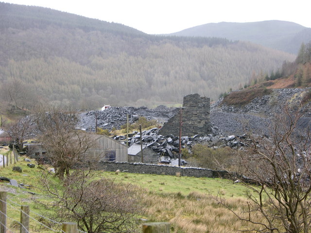 View of the Aberllefenni slate quarry workings, Gwynedd