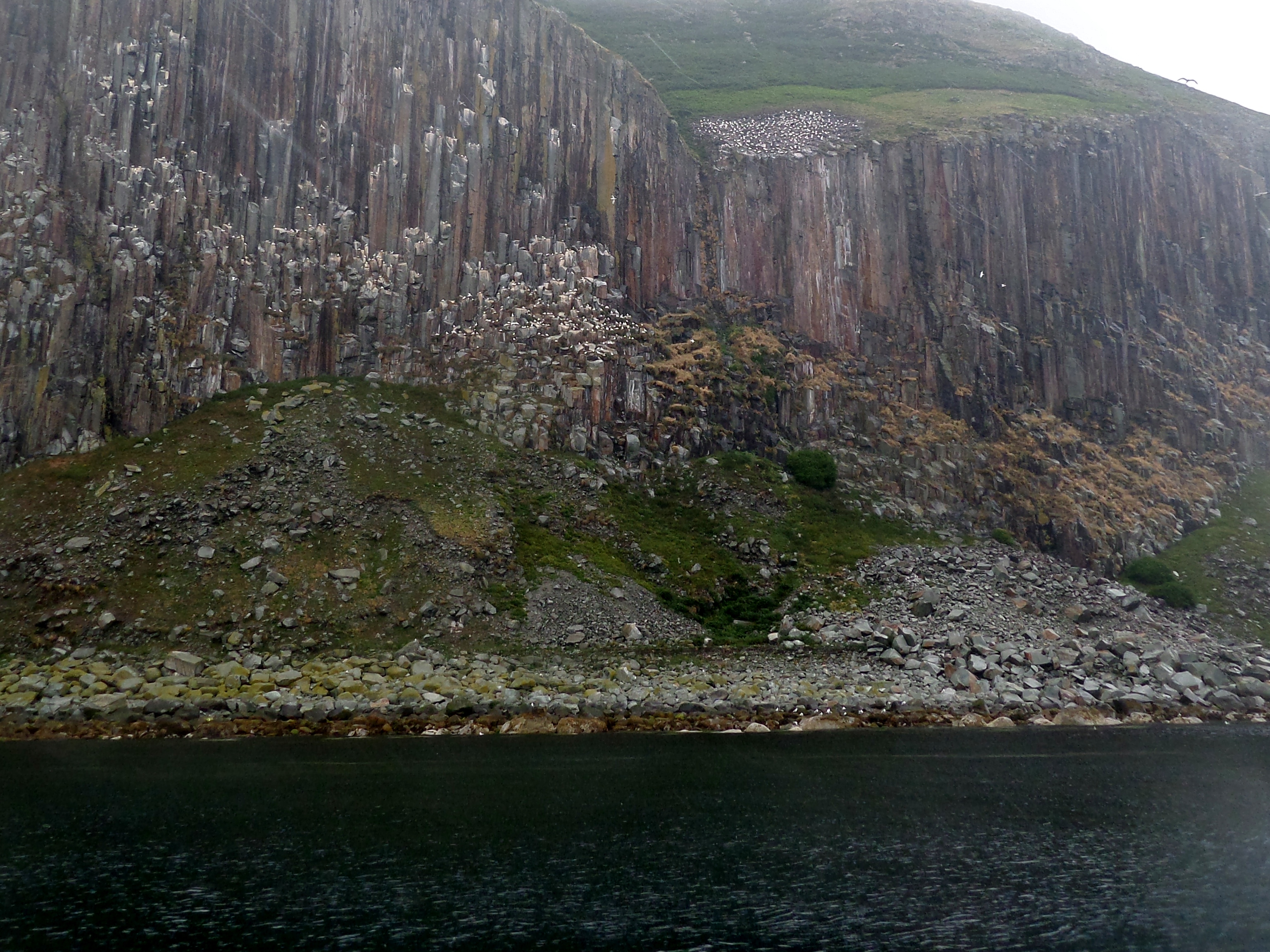 The Ailsa Granite Company's abandoned 1907 roadstone quarry site at Kennedy's Nag, Ailsa Craig.