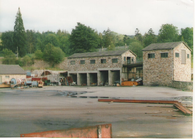 The disused fluorspar workings at Allenheads Mine, photographed in 1988.