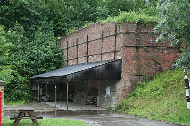 The No. 2 lime kilns at the Amberley chalk pits, where quarried chalk was burnt to lime.