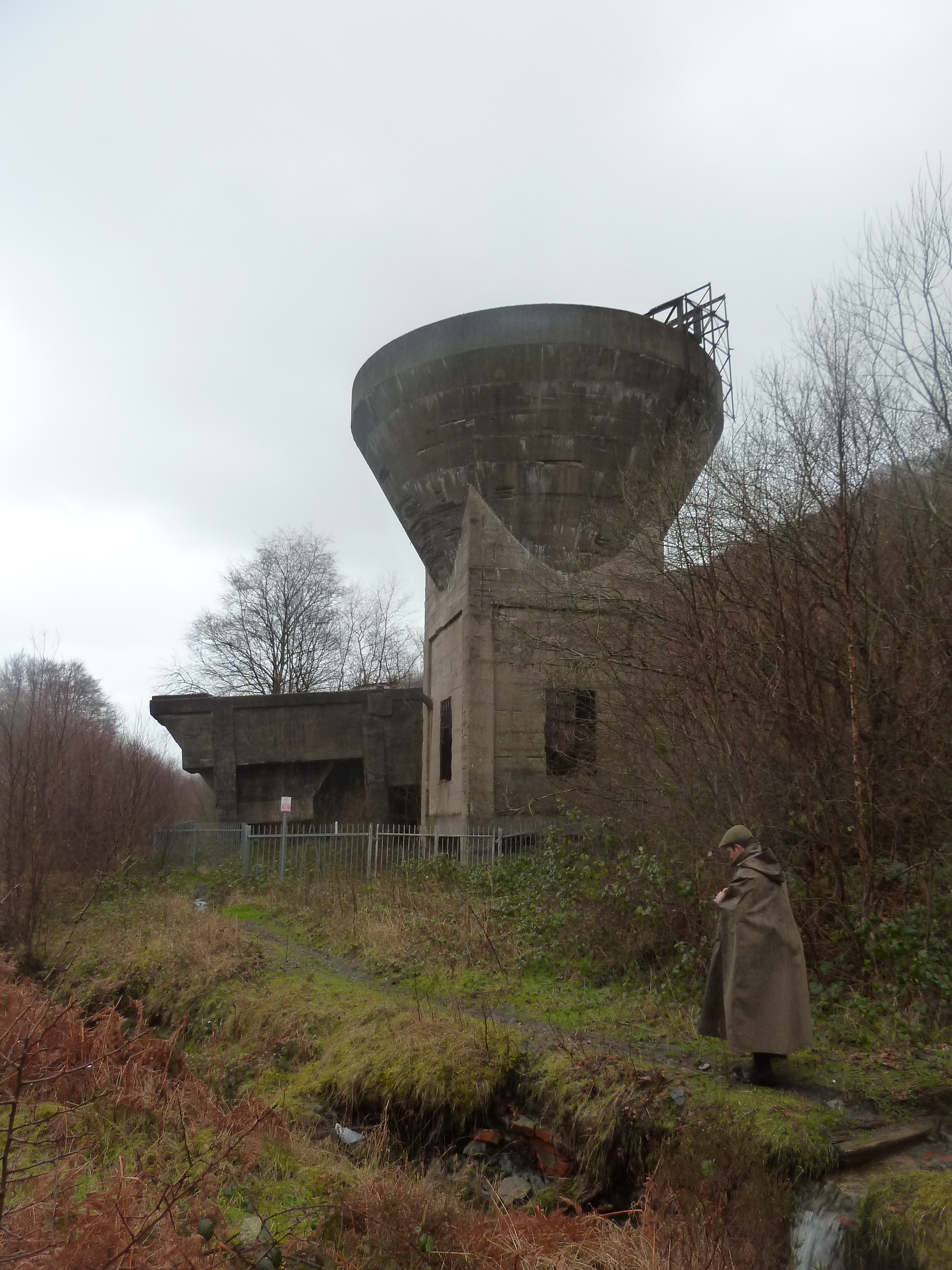 The derelict remains of Blaenserchan Colliery's coal washery, photographed in 2014.