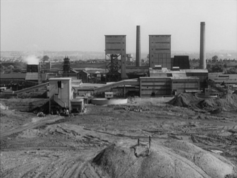 A 1967 view of Brodsworth Colliery's surface plant and headgear, a still from a National Coal Board newsreel (Mining Review, 20th year, No. 9).
