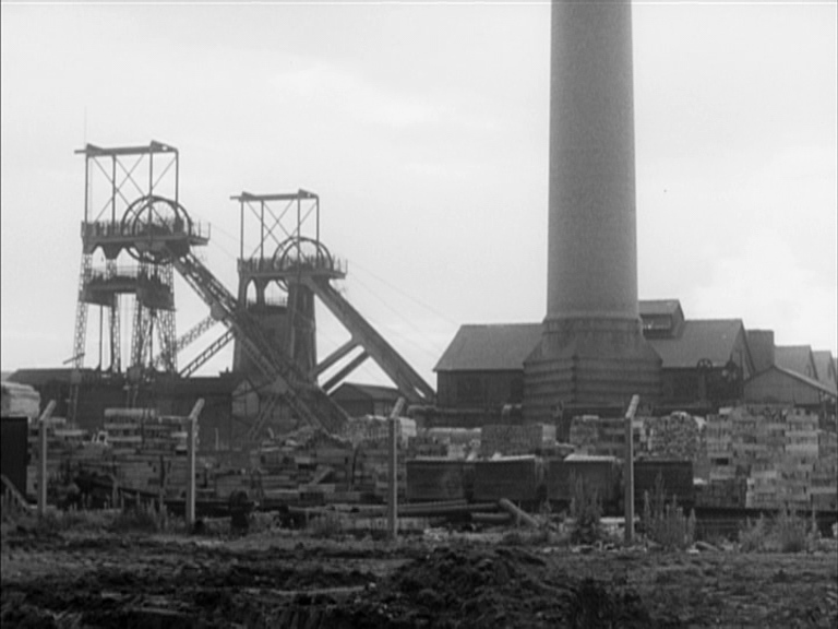 Bullcroft Colliery at Carcroft photographed in 1967, its headgear and surface plant standing three years before the shafts were filled