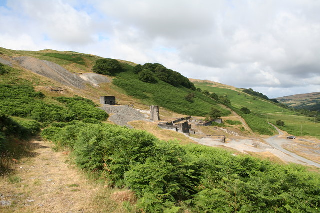 Surviving mine workings at Bwlch Glas, Ceredigion.