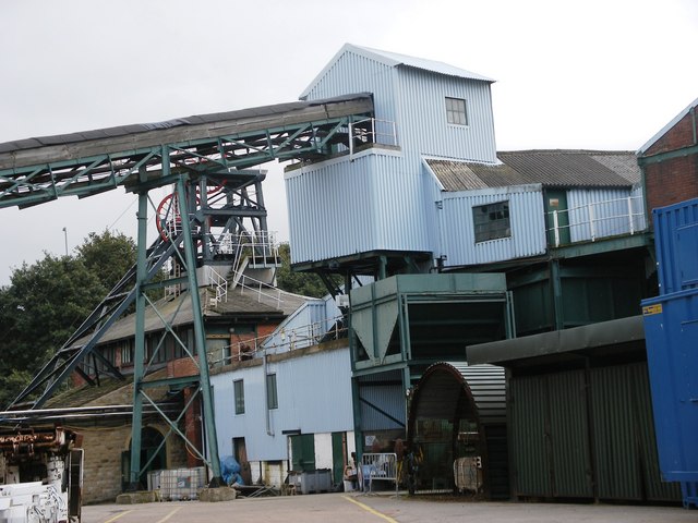 Caphouse Colliery headgear and conveyor