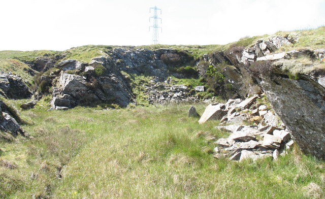 The entrance to Conglog Quarry, above Tanygrisiau near Blaenau Ffestiniog.