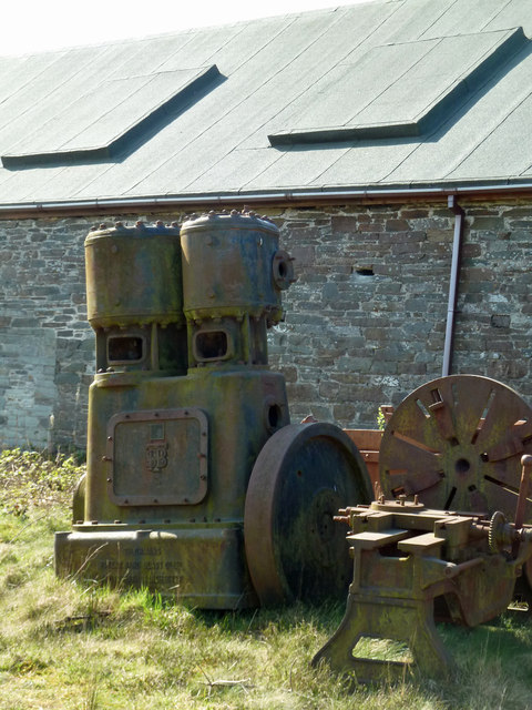 Compressor plant at Delabole slate quarry.