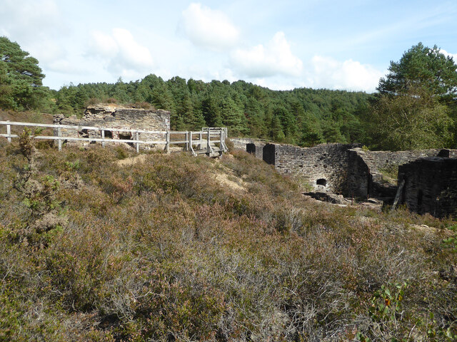 The Wheal Anna Maria calciner complex at Devon Great Consols, used to roast arsenical ore.