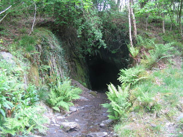 A disused slate adit at Dolgoch Quarry, mid Wales.