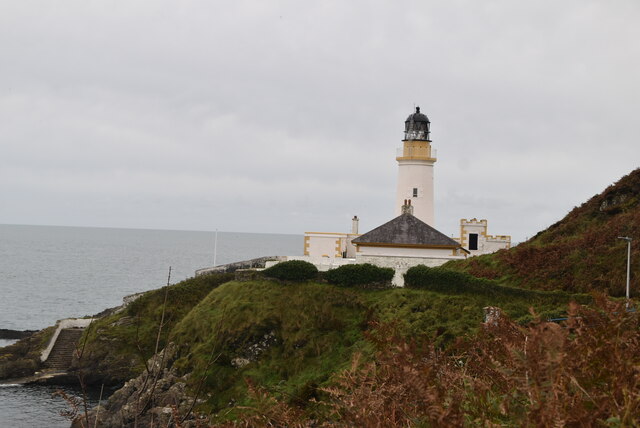The lighthouse on Douglas Head, the headland above Douglas harbour where the 1902 lead venture at Fidlers Green lay.