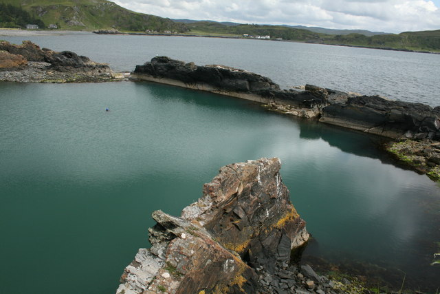 One of Easdale's flooded former slate quarries, now a still pool — a direct legacy of the 1881 flood.