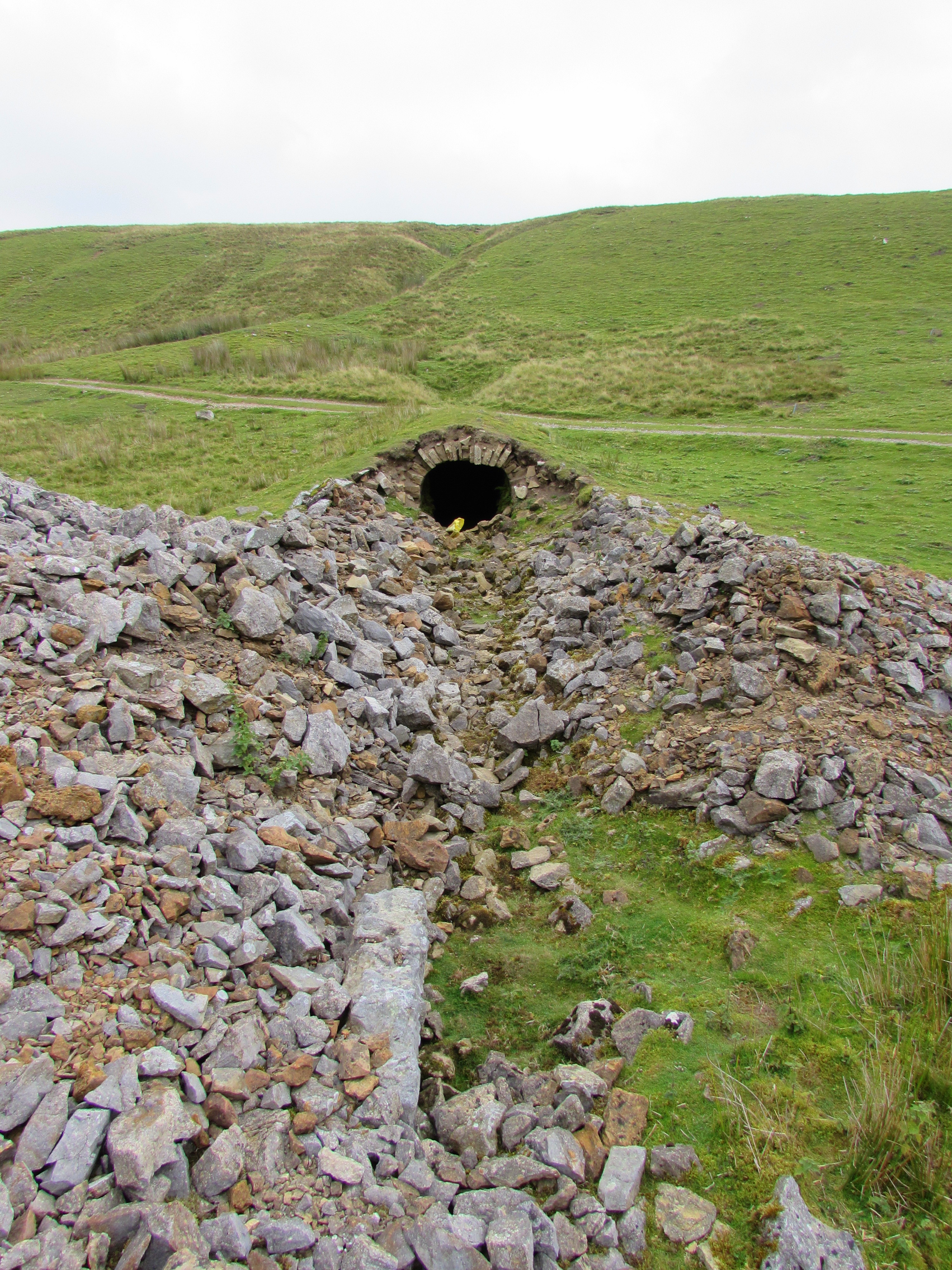 The entrance to one of the four levels at Faggergill Lead Mine, above Whaw in Arkengarthdale.