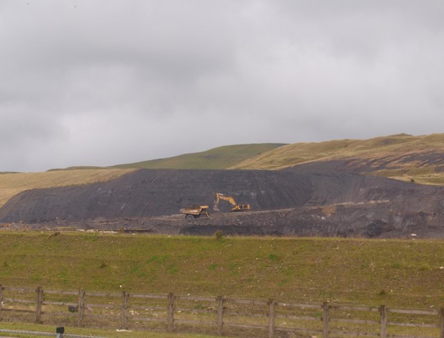 The Ffos-y-Fran opencast coal workings near Merthyr Tydfil.