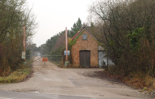 Entrance to former ball clay pit workings near Furzebrook, Purbeck
