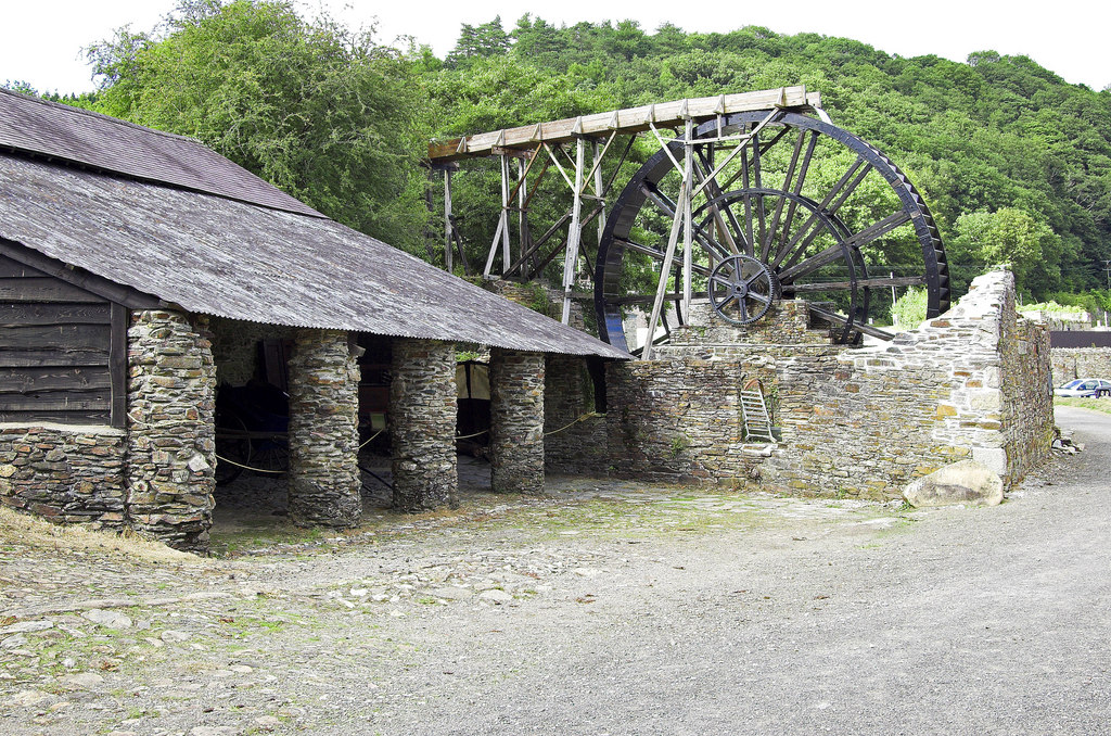 A waterwheel at Morwellham Quay, the port the George and Charlotte mine was worked from.