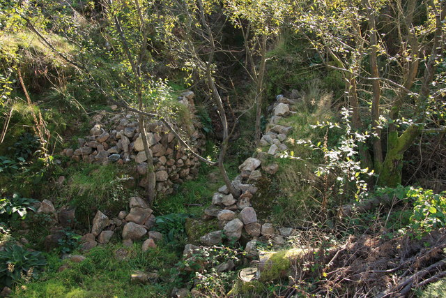 The blocked entrance to the adit at Golden Dagger Mine, Dartmoor.