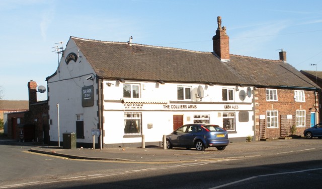 The Colliers Arms public house on Sale Lane, Tyldesley, the historic landmark Great Boys Colliery's own farm was described as standing near in the 18th century.