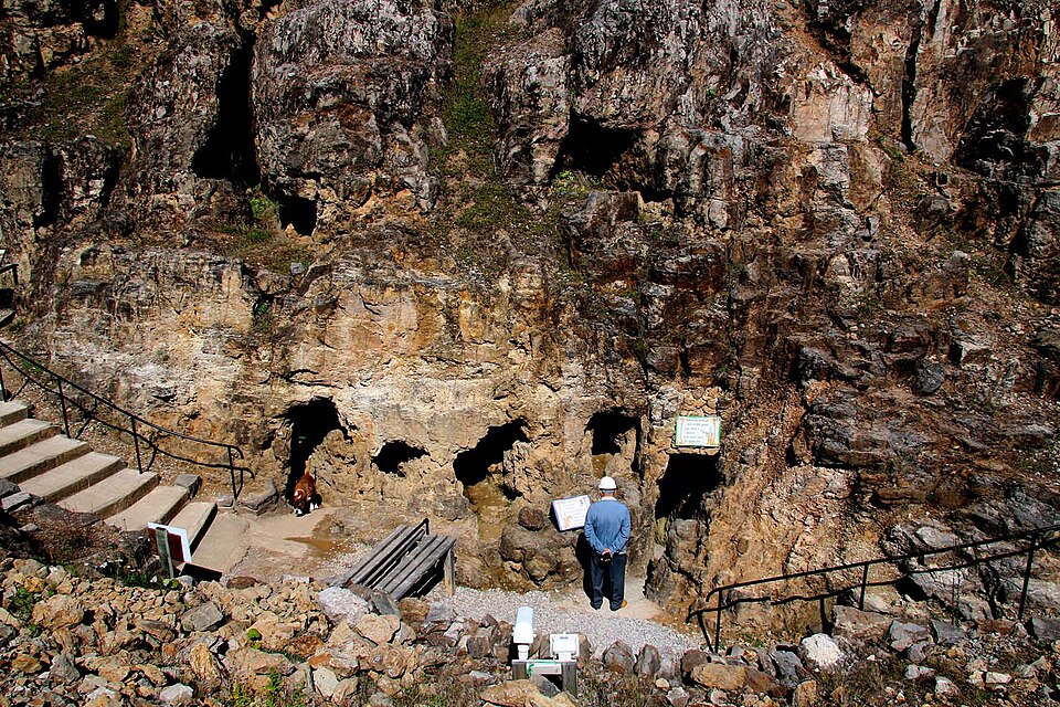 The visitor entrance to the underground Bronze Age workings on the Great Orme.