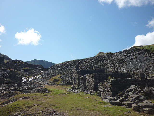 Surviving old mine buildings at Greenburn Mine, Coniston, Cumbria.