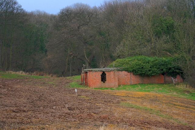 The surviving Fan House at Grinkle Ironstone Mine, which formerly housed an electric Sirocco fan providing ventilation for the mine.