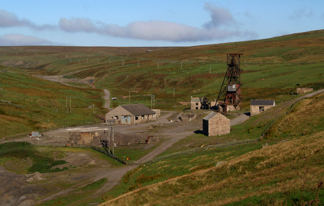 Grove Rake Mine, the abandoned fluorspar mine at Grove Rake