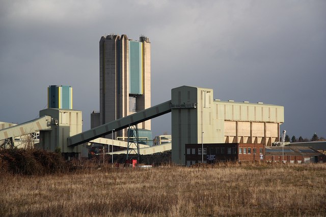 Harworth Colliery, mothballed by UK Coal in 2006, photographed at Harworth Bircotes, Nottinghamshire.