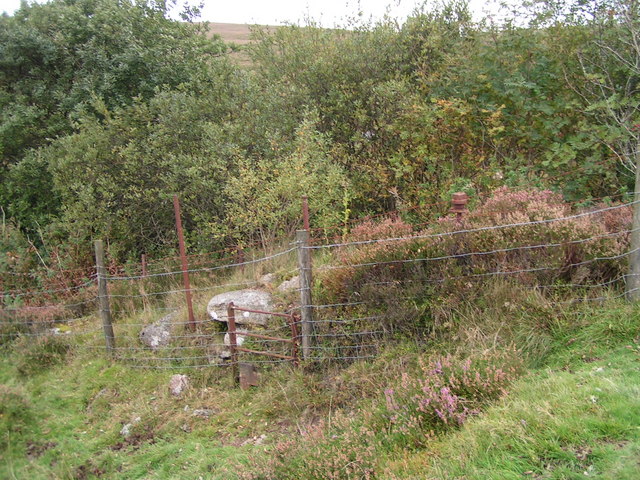 The surviving wheelpit at Hexworthy Mine on Dartmoor, all that remains after the wooden water wheel was removed in the early 20th century.