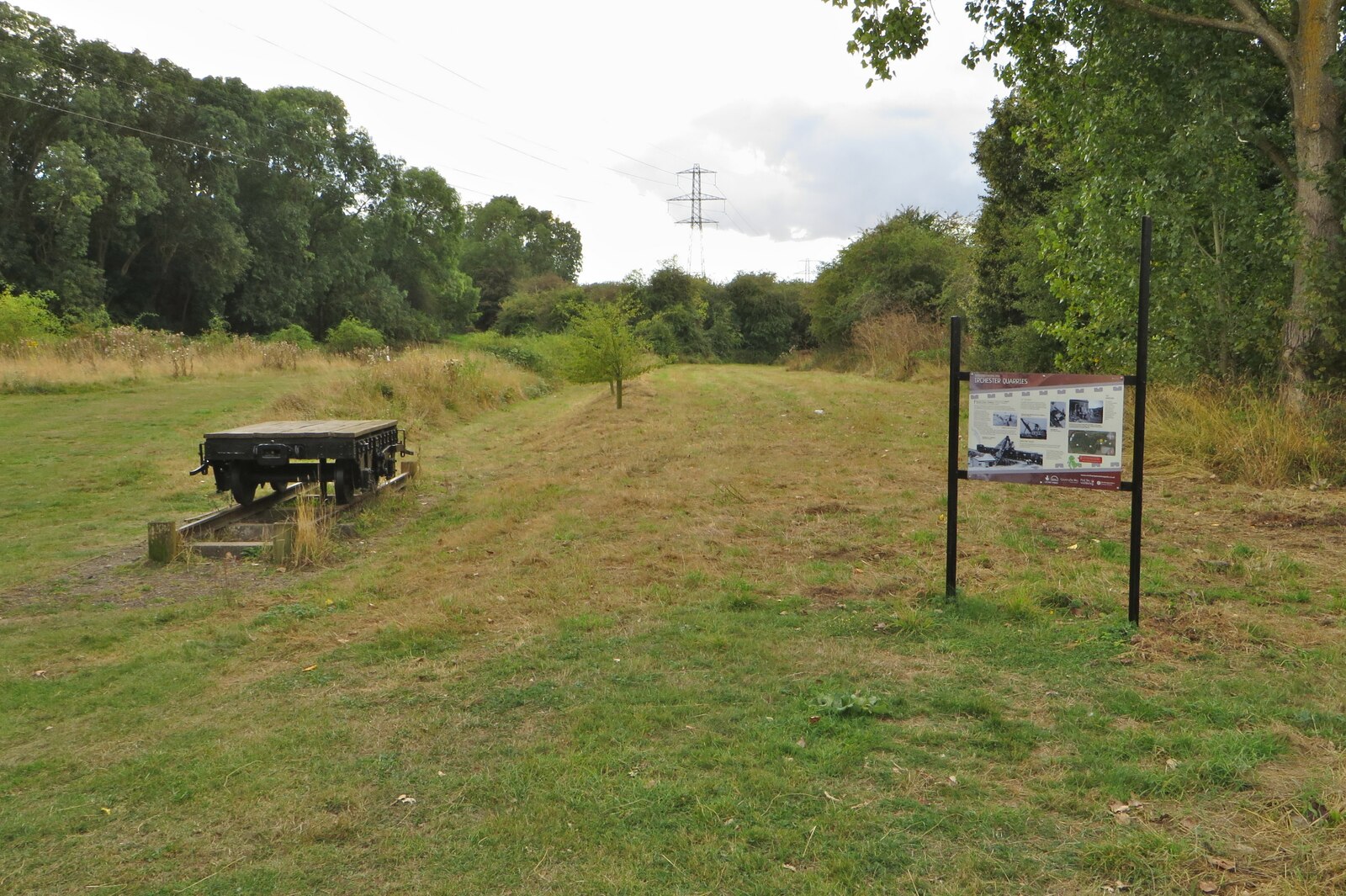 A preserved quarry truck on display in Irchester Country Park, on the site of the former Wembley ironstone pit.