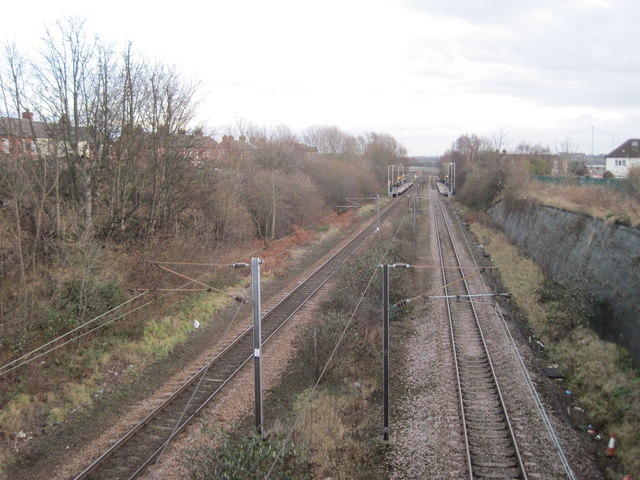 The platforms of Fitzwilliam railway station on the Wakefield to Doncaster line, reopened in 1982 in the pit village that housed the Kinsley Drift workforce