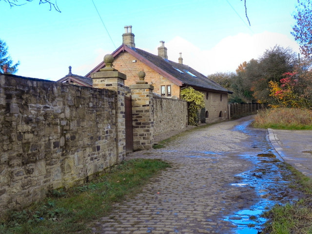 The 1833 Grade II listed former colliery office and stables of Ladyshore Colliery on Ladyshore Road, Little Lever, now used as a private house.