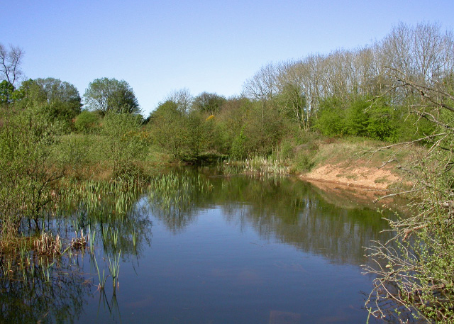 A pool formed in the abandoned iron workings near Llanharry.