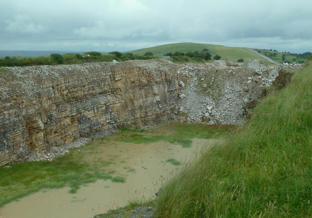 An abandoned quarry on Longstone Edge, Derbyshire.
