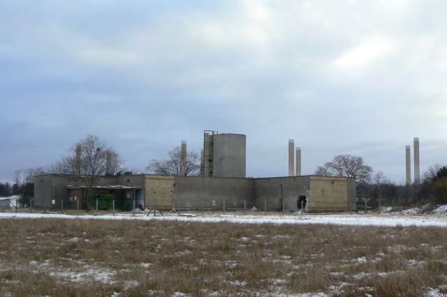The pithead baths, the last remaining building on the cleared site of Lynemouth Colliery.
