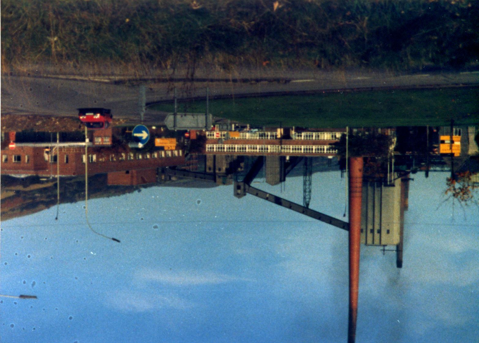 The demolished remains of Nantgarw Colliery looking north towards Pontypridd, photographed shortly after closure.