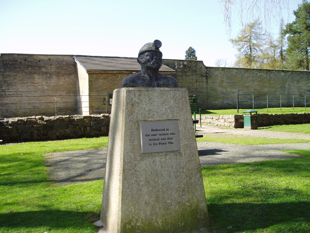 The mining memorial standing in Plean Country Park, on the ground the colliery once occupied.