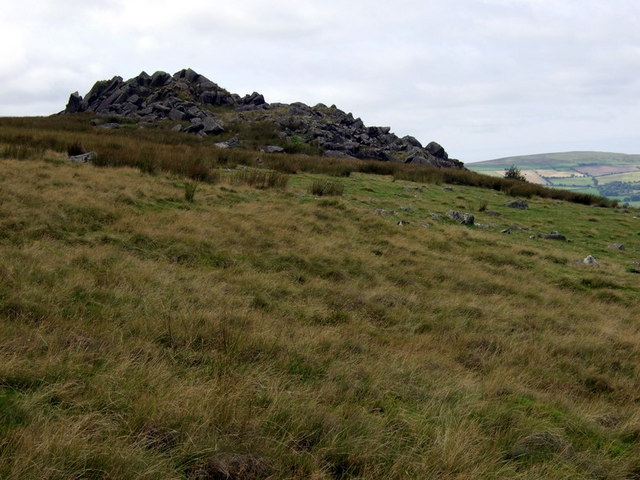 The rock outcrop at Carn Goedog in the Preseli Hills, identified as the dominant source of Stonehenge's spotted dolerite bluestones.