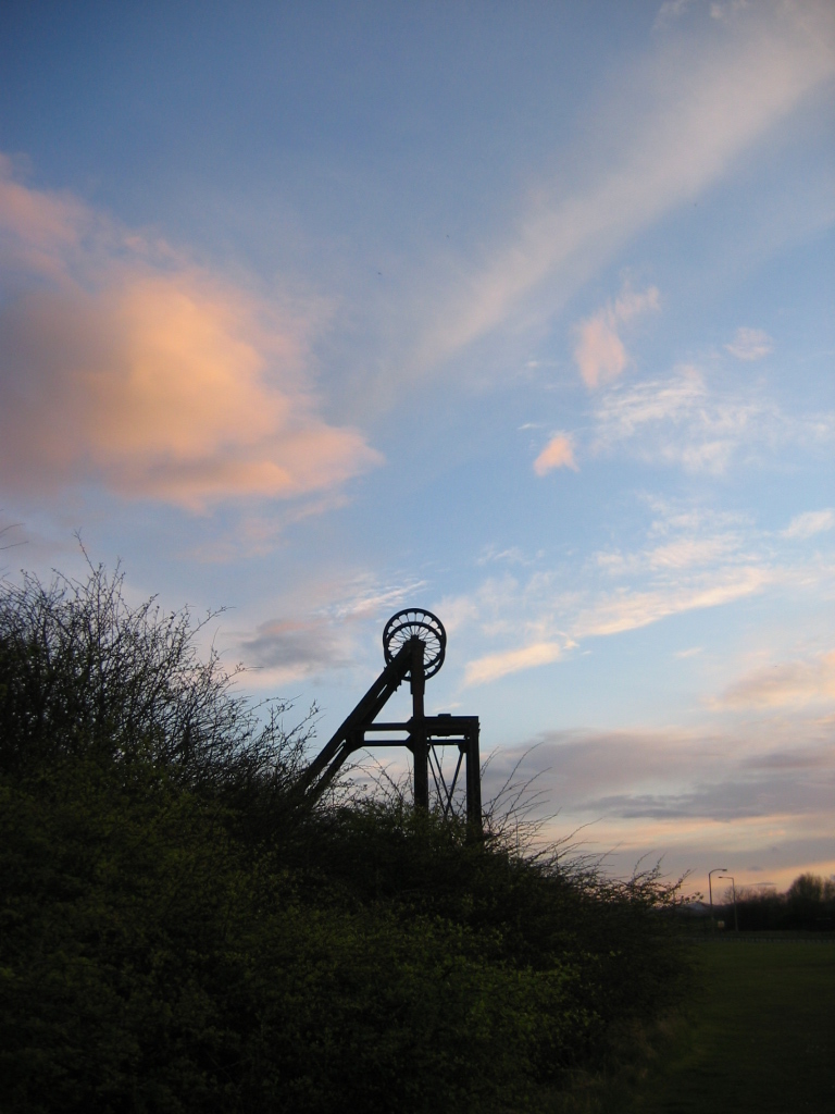 Surviving colliery winding gear on the Prestongrange site.
