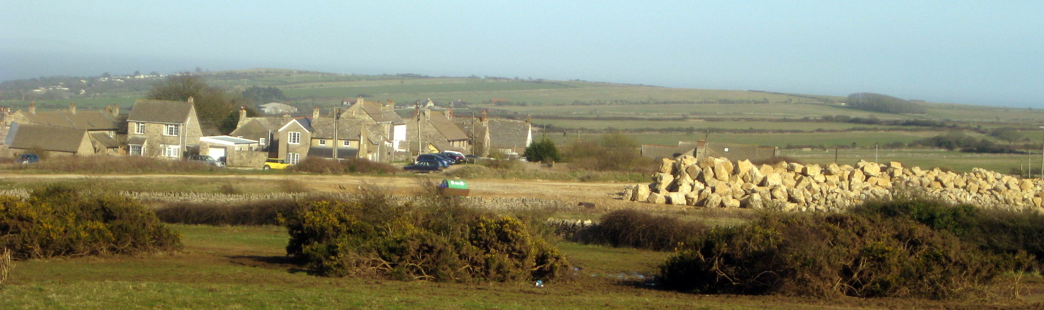 Acton, on the Isle of Purbeck, built as quarrymen's housing for the marble and stone quarries on the hillside above it.