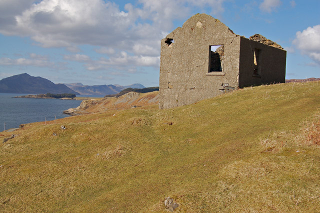 The former power house building at Raasay Iron Mine.
