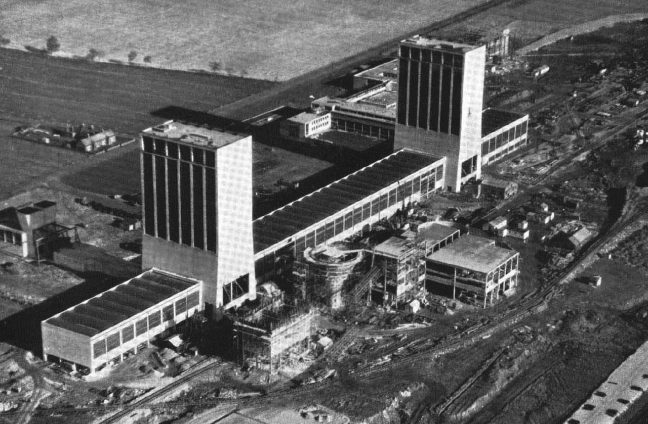 A photograph of Rothes Colliery, the National Coal Board's failed 1950s 'superpit' near Thornton in Fife.