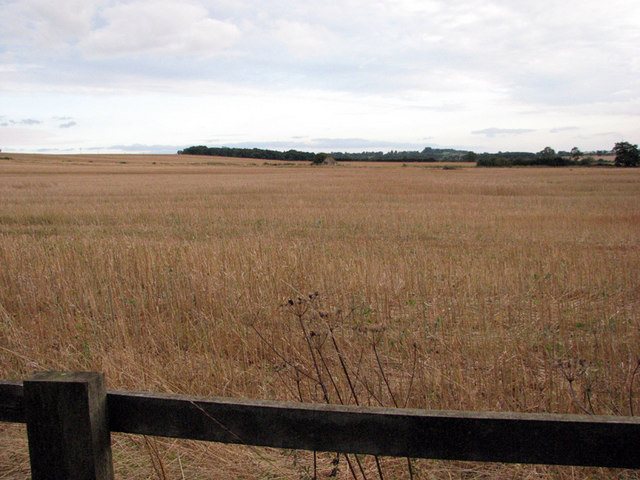 Farmland south of Cottesmore Sidings where the ironstone quarry railways once ran.