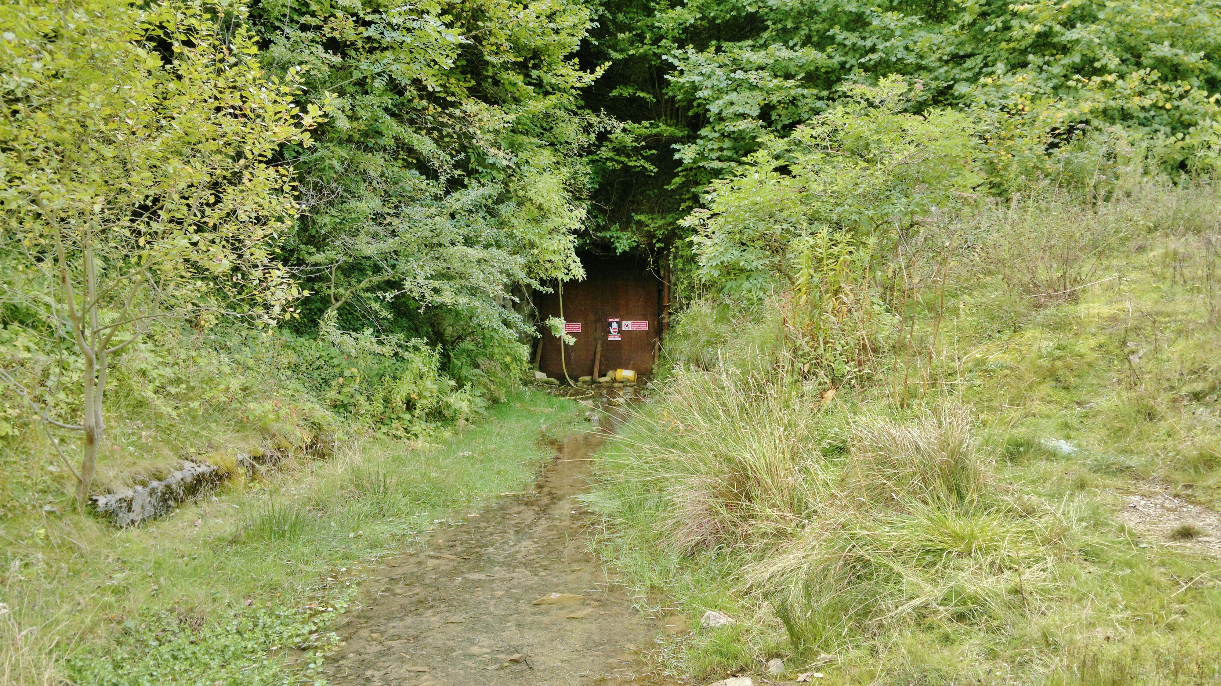 The entrance adit at Sallet Hole Mine, Stoney Middleton.
