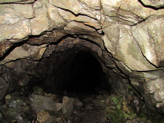 The entrance to Gilbert's Level, driven 1798-1800 to drain the main graphite workings at Seathwaite.