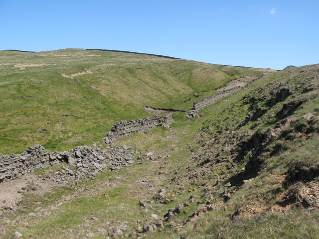 The site of former mining activity on Sedling Vein, near Cowshill, County Durham