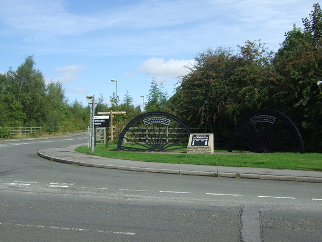 The memorial to Shireoaks Colliery standing in the village near Worksop, the colliery itself having been demolished in 1991