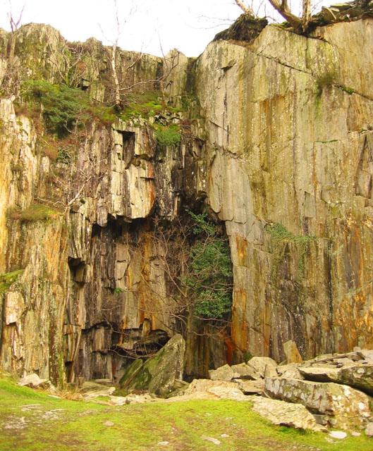 A disused slate quarry at Low Tilberthwaite, near Coniston, Cumbria.
