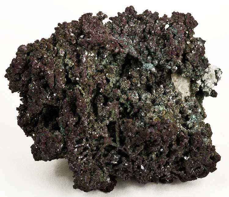 A dark, richly lustrous cuprite and native copper mineral specimen from Poldory Mine, one of the workings that formed United Mines