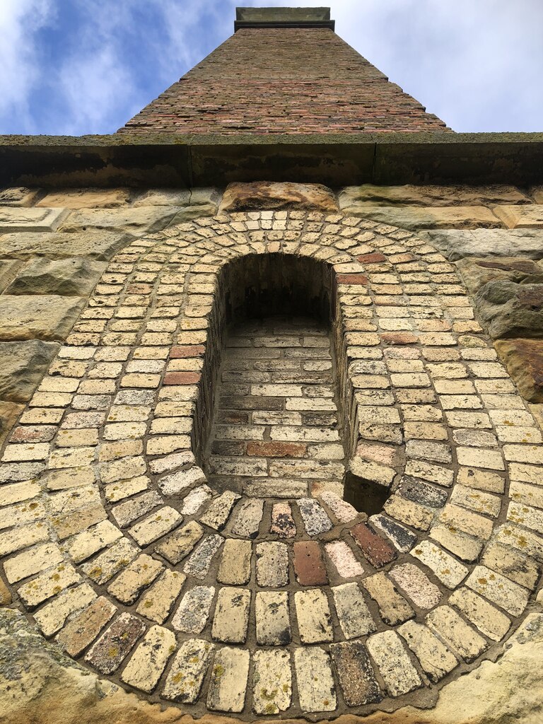 The Grade II listed 1856-57 chimney of Warren Moor Mine, Kildale, the only surviving example in the UK associated with Victorian ironstone mining.