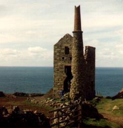 A 1977 photograph of the historic Wheal Owles tin mine remains.